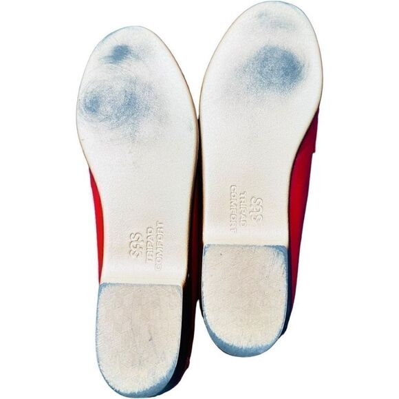 SAS Tripad Comfort Shoes Made In USA Vintage Wink Red Leather Penny Loafers Slip - Picture 4 of 13